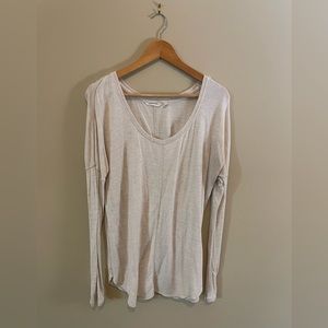 ATHLETA womens long sleeve sweatshirt tunic, sz M, oatmeal heather